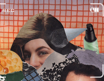 Hairspray Selfie // Analog Collage Detail