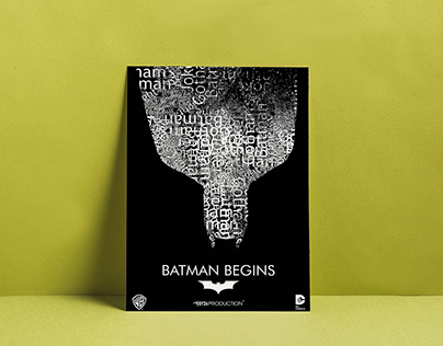 Batman Begins Typographical Poster Desing