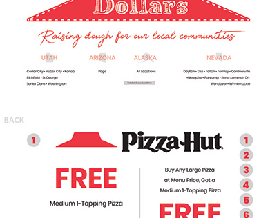Pizza Bucks & Dough for Dollars - Promotional Cards