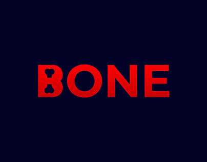 Negative space Bone logo design