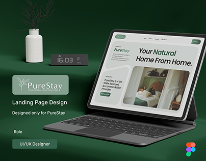PureStay Landing Page Design