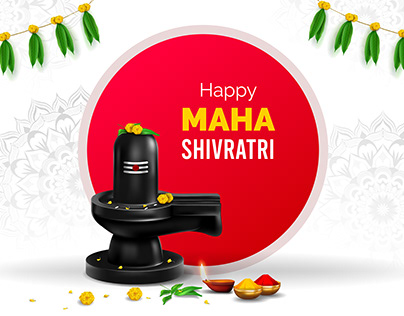 Happy maha shivratri creative post template