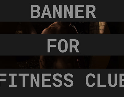 Web banner for fitness club