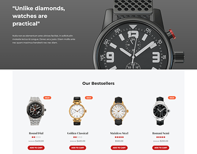 Watch Online Shop Website Design