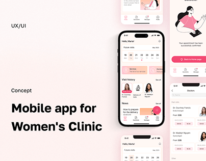 Mobile app for Women's Clinic (Concept)