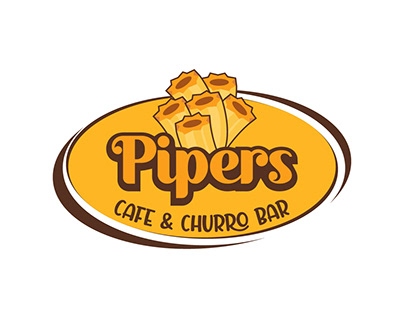 Pipers Cafe & Churro Bar Logo Design