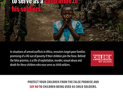 Children Not Soldiers Print Campaign