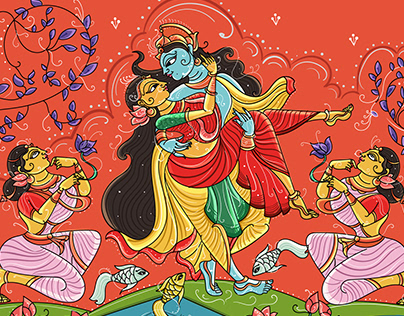 30 Orissa Pattachitra Indian Folk Illustrations