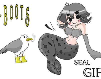 Character Design: Seal Girl & Mr. Boots