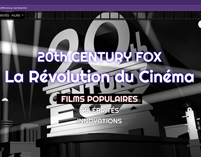20th Century Fox Projet - dev HTML/CSS - webdesign