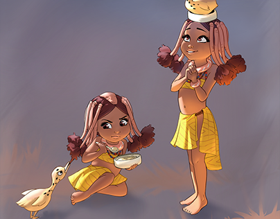 Himba girl - character design