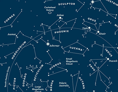 Sky Charts of The Northern & Southern Hemisphere