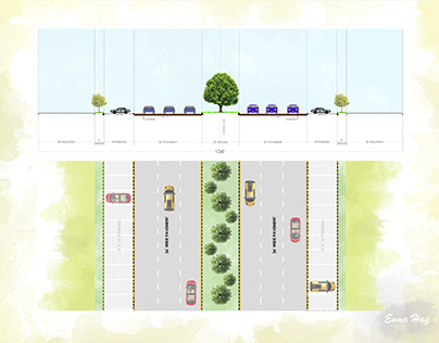 Rendering of Cross Section Road