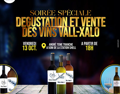 Flyer soirée « Dégustation et vente de vins »