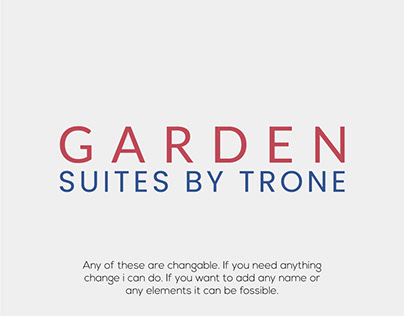 Garden suites by trone logo design