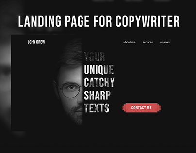 Landing page for copywriter