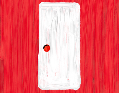 The red door knob