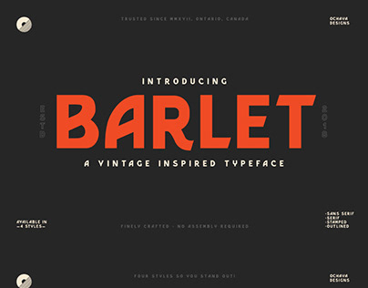 FREE Barlet Font Family