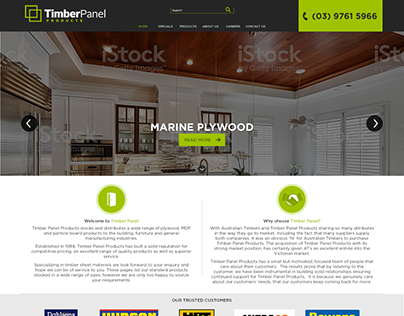 Timber Panel Products web design