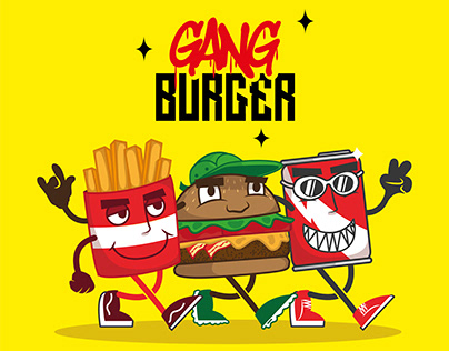 Logo e Ilustração - Gang Burger