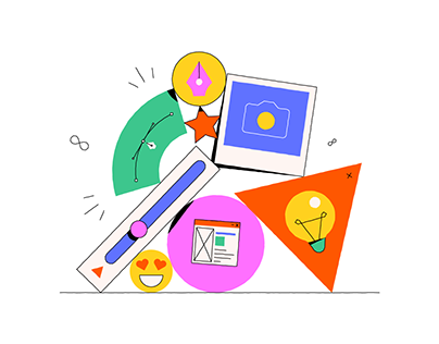 Adobe CC for Teams · Homepage illustrations