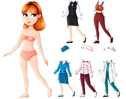 Paper doll: Dress up the doll