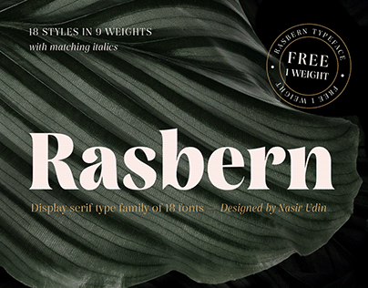 Rasbern Typeface - with free font