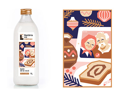 Milk Bottle Label Design