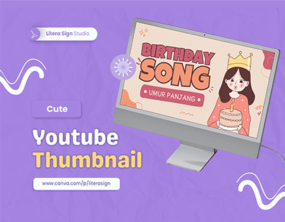 Red Cute Birthday Song Recommendation Youtube Thumbnail