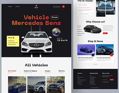 Mercedes Benz Website Landing Page Design