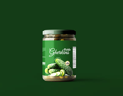 Pickle Gherkins Label Design
