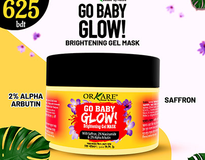 Glow gel mask-skin care banner