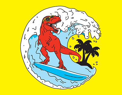 Surfing T-Rex