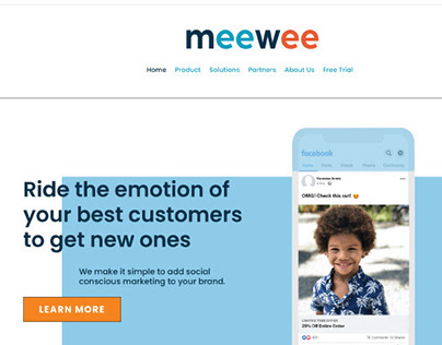 Project thumbnail - MeeWee. Web design.