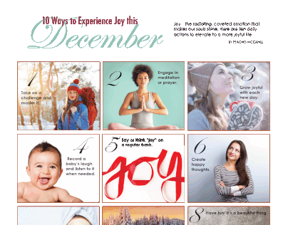 10 ways to Experience Joy this December