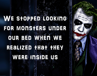 Joker Dark Knight Monsters Quote