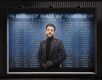Wall of honour banner for Mr. Abdullah Kotp