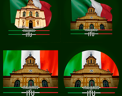 Conceitos de logotipos para o grupo Italianos em Itu