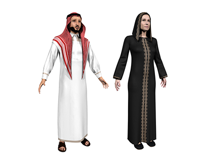 Arab Fashion 3D Lowpoly Models (200-500)