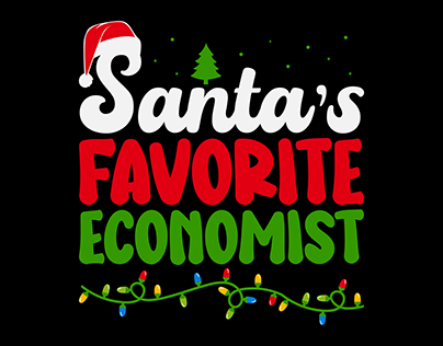 Santa's favorite economist t-shirt design