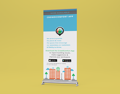 Roll-up Banner: CrowdComfort App Promo