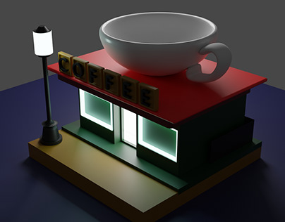 CoffeeShop 3D blender