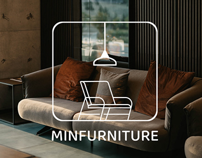 Minimal and Modern Logo "Minfurniture". Furniture store