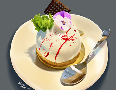 Vanilla and raspberry mousse cake from KOI