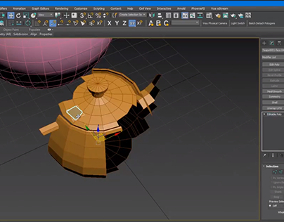 3DS Max - Batch Detach Selected Polygons - Plugin