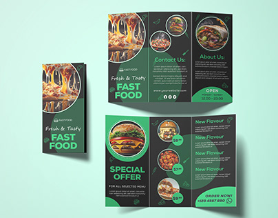 Food trifold brochure design