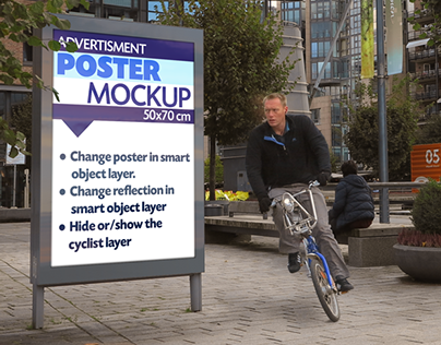 Poster outdoor billboard mockup