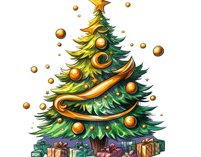 Christmas Tree Sublimation Clipart PNG