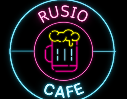 Rusio café logo design