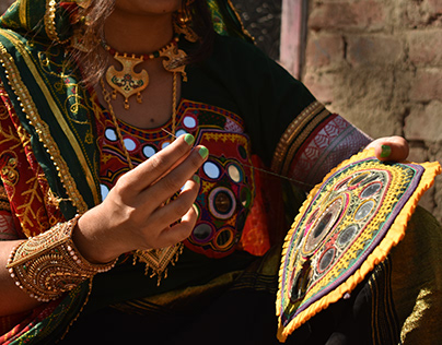 Handicraft of india "Ahir embroidery"